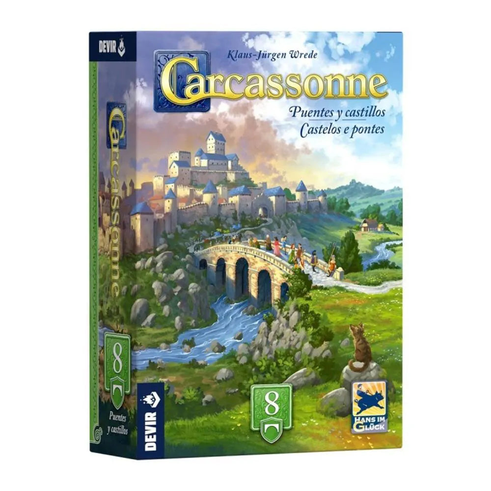 Carcassonne Expansão 8: Castelos e Pontes (Puentes y Castillos), Edição em Português e Espanhol